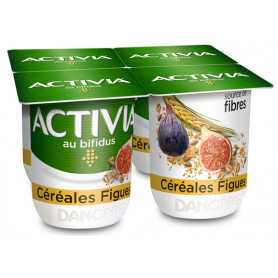 Yaourts  Activia Danone Figues Céréales 4x110g