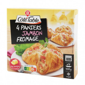 PANIER  JAMBON FROMAGE X4 COTE TABLE  400G