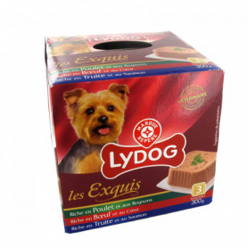 Barquette chiens Lydog 3 saveurs - 3x300g