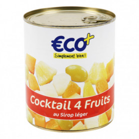 COCKTAIL 4 FRUITS AU SIROP ECO+ 500GRS