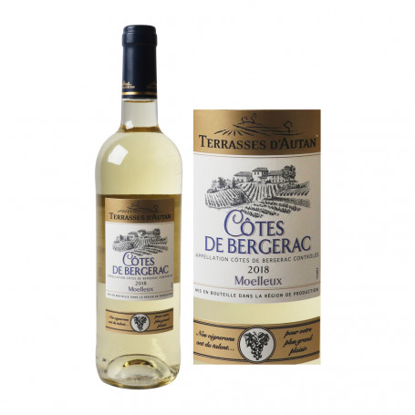 Vin blanc Terrasses d'Autan Côtes de Bergerac AOC - 75cl