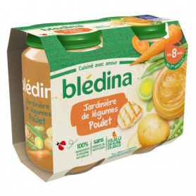 Plat bébé dès 12 mois spaghetti et crème de légumes Blédichef Bledina  2x230g sur