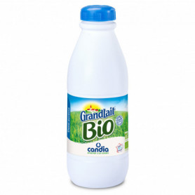 Lait GrandLait Bio demi écrémé - Bouteille 1L