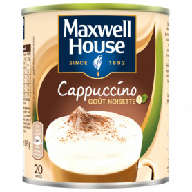 CAPPUCCINO GOUT NOISETTE CAFE SOLUBLE MAXWELL HOUSE 305 GRS