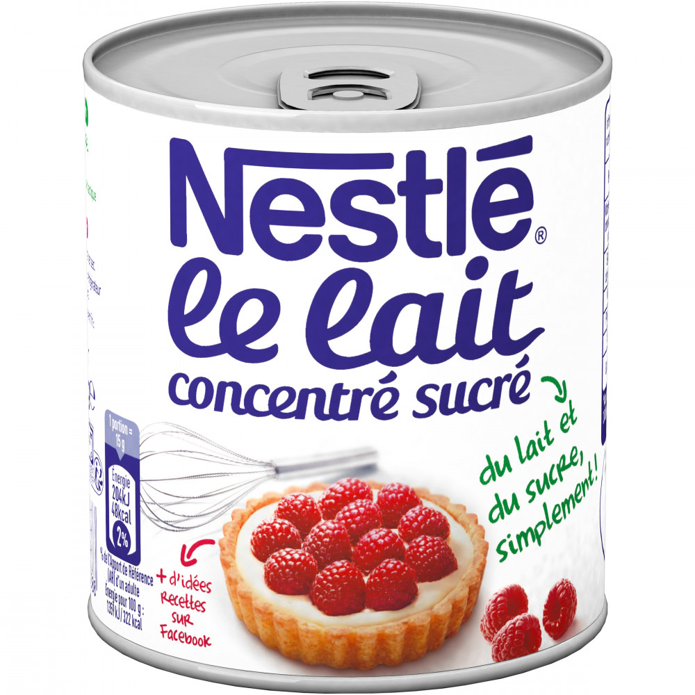 Lait Concentré Sucré à pâtisser lait entier NESTLE boîte 397g - Drive  Z'eclerc