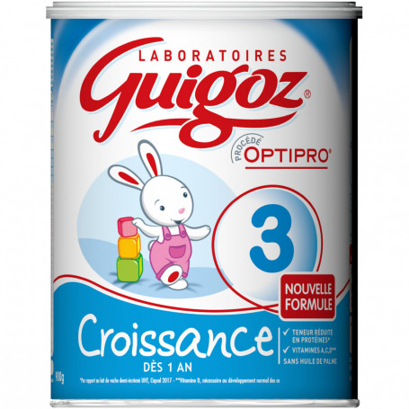 GUIGOZ 3 lait de croissance - OPTIPRO - Dès 1 an 900g - Drive Z'eclerc