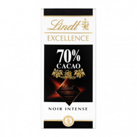 Tablette de Chocolat Noir 70 % de cacao Intense Excellence Lindt 100 g