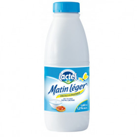 Lait Matin Léger Lactel Sans lactose - 1L