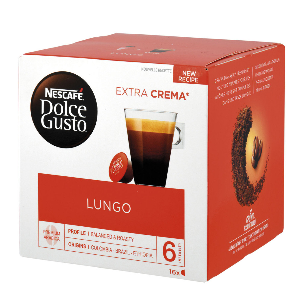 CAPSULES CAFE LUNGO X16 DOLCE GUSTO NESCAFE 104GRS - Drive Z'eclerc