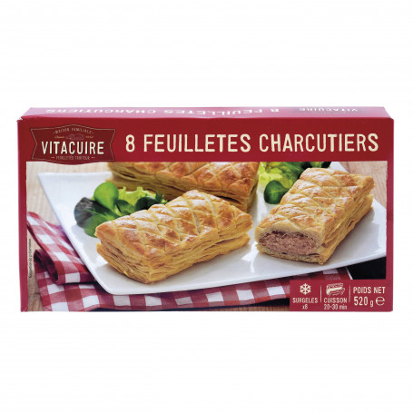 8 FEUILLETES VIANDE VITACUIRE 520GR