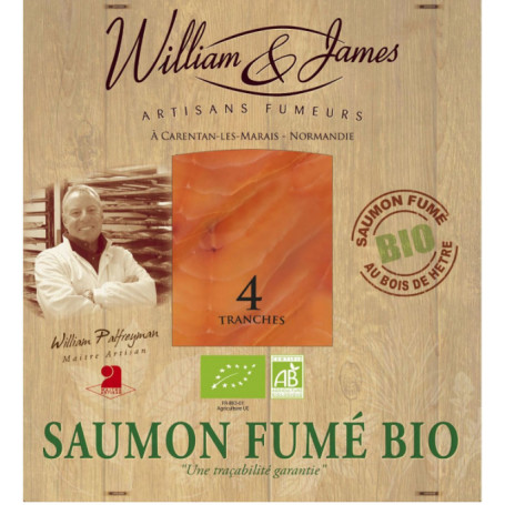 Saumon fumé bio - William & James - 100 g