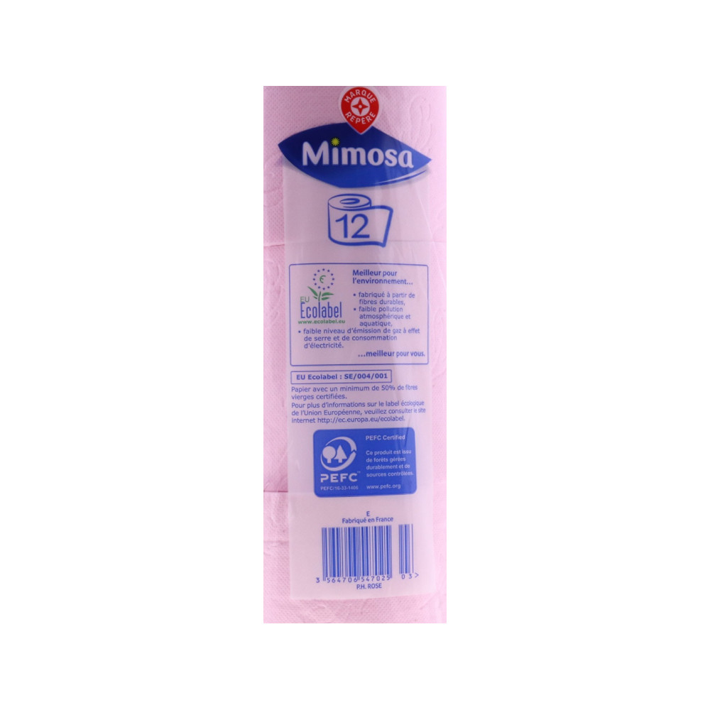 Marque Repère Mimosa Papier Toilette Humide Douceur Confort et Fraîcheur  X50 Lingettes - INCI Beauty