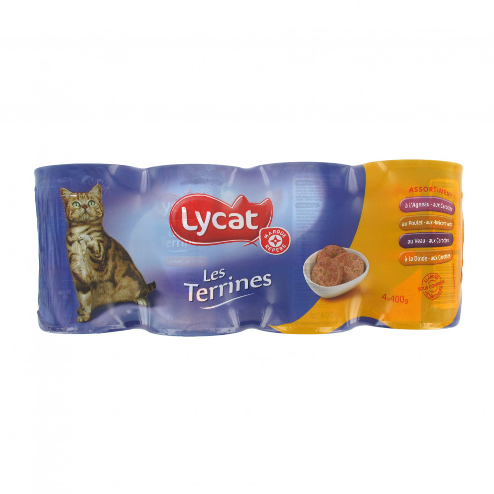 Patee Chats Lycat Les Terrines 4x400g Drive Z Eclerc