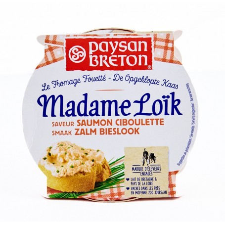 Fromage fouetté saumon ciboulette Madame Loïk - PAYSAN BRETON - 150g
