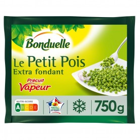 Petits pois doux et fondants Précuits vapeur Bonduelle 750G