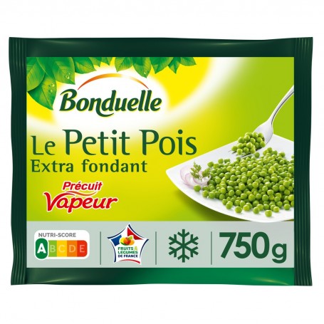 Petits pois doux et fondants Précuits vapeur Bonduelle 750G