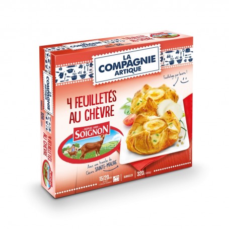 4 Feuilletés au chèvre Soignon 4X80G