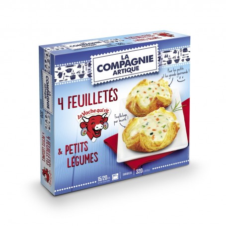 4 Feuilletés au fromage La vache qui rit® et petits légumes (4*80g)