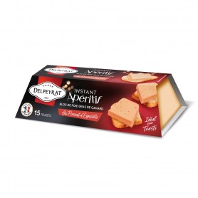 Bloc de foie gras de canard au Piment d'Espelette- barquette 100 gr - origine France - Instant Apéritif Delpeyrat
