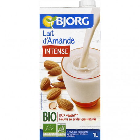 LAIT D'AMANDE SANS SUCRES AJOUTES BIO - BJORG - 1L - Drive Z'eclerc