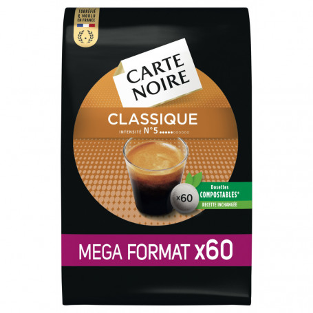 Café dosettes onctueux CARREFOUR : la boite de 8 dosettes à Prix Carrefour