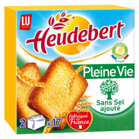 Biscottes Sans Sel Ajouté  Pleine Vie Heudebert LU 300grs