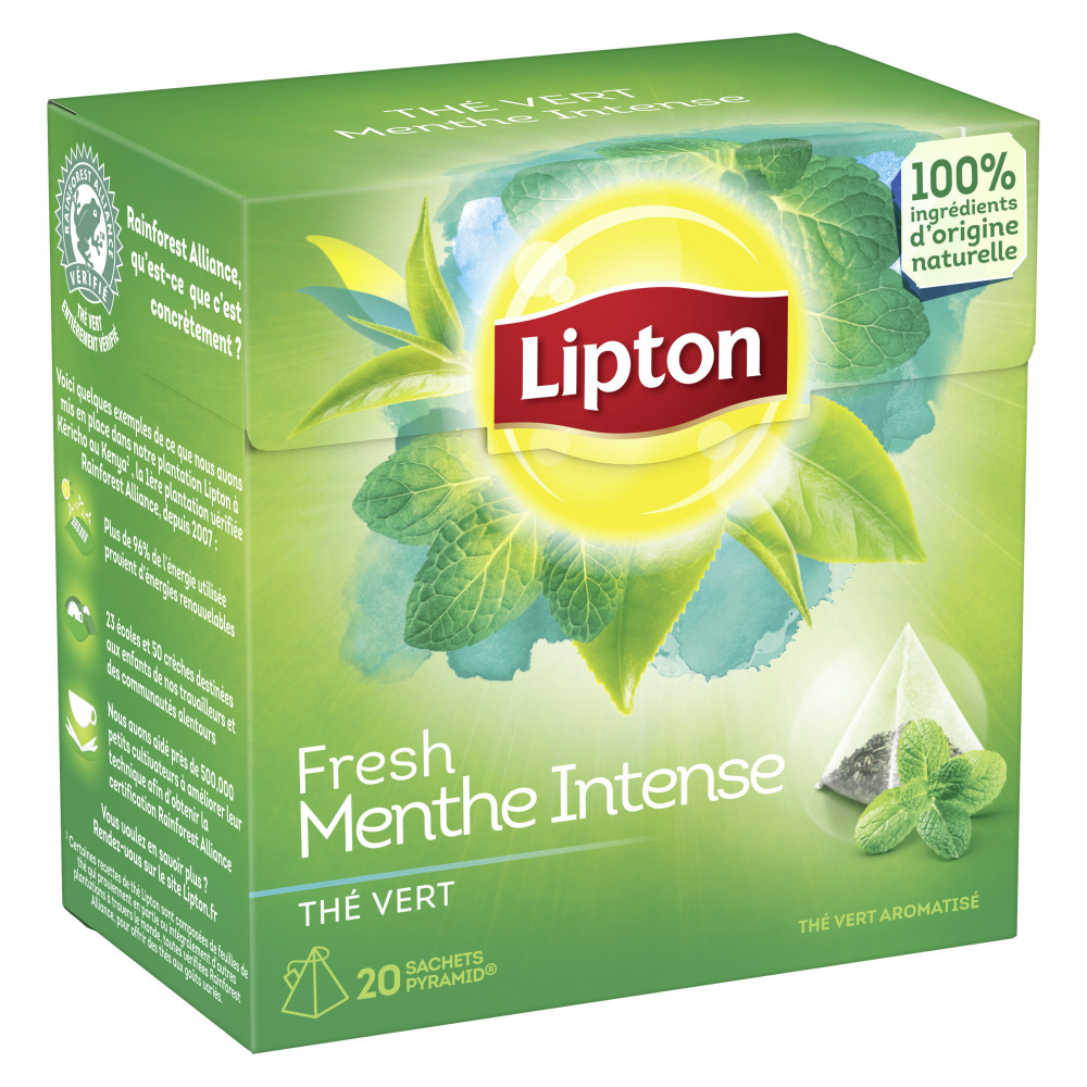 Thé Menthe Fresh Vert Intense Lipton X20 Sachets - Drive Z'eclerc