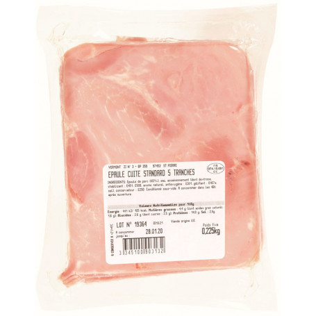 Jambon cuit STD 5T VERMT 225G