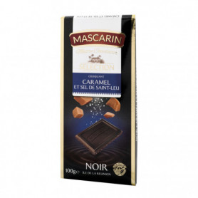 TABLETTE CHOC NOIR CARAMEL/SEL DE ST LEU MASCARIN 100GRS