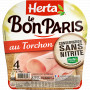 Jambon au torchon Le Bon Paris HERTA  4 tranches - 140 g Jambon au torchon Le Bon Paris HERTA  4 tranches - 140 g