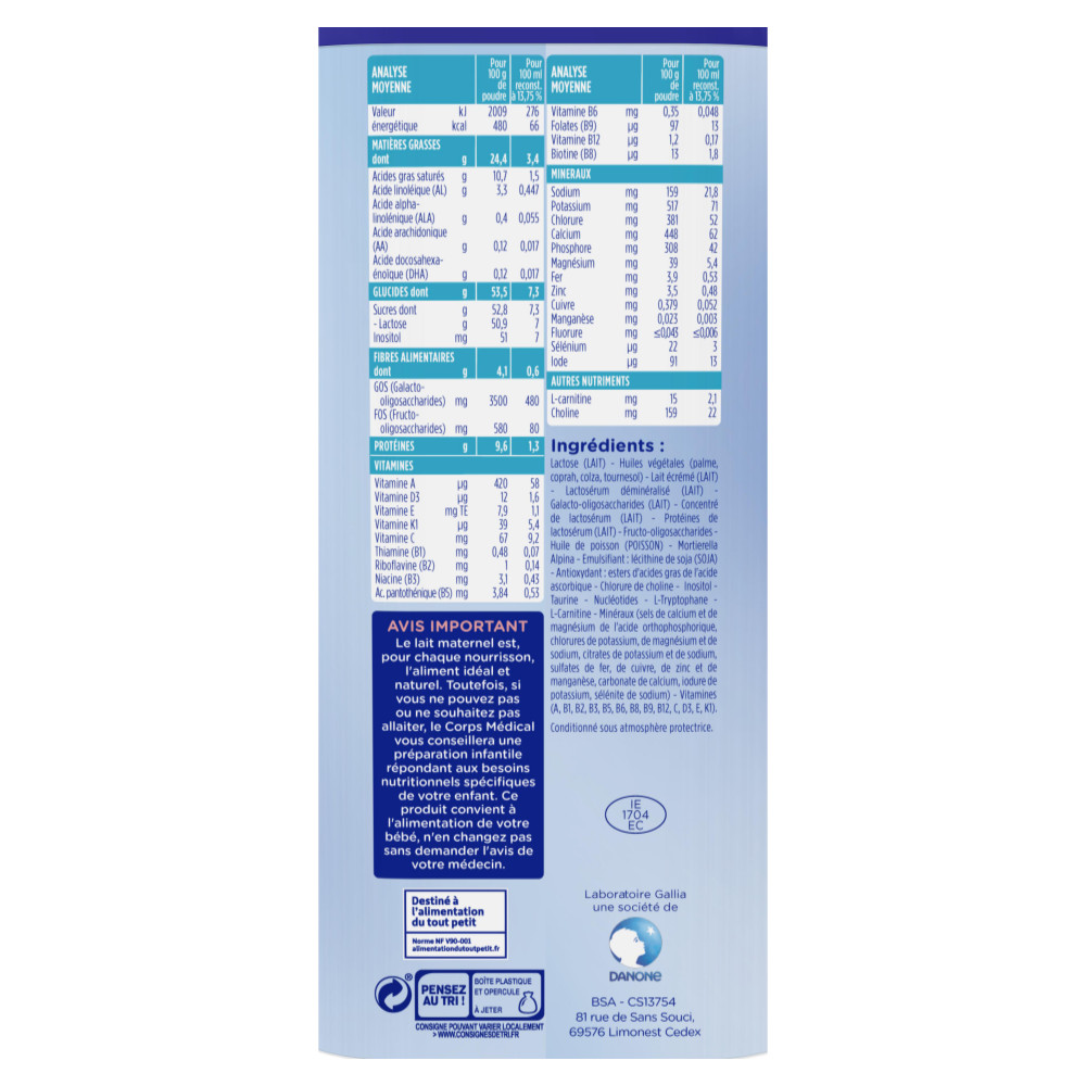 Gallia Calisma 1er Age 900g De 0 A 6 Mois Drive Z Eclerc Gallia Calisma 1er Age 900g De 0 A 6 Mois Drive Z Eclerc