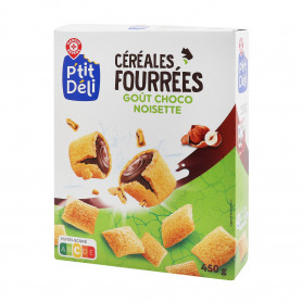 Céréales fourrées goût choco noisette - P'tit Déli- 450gr