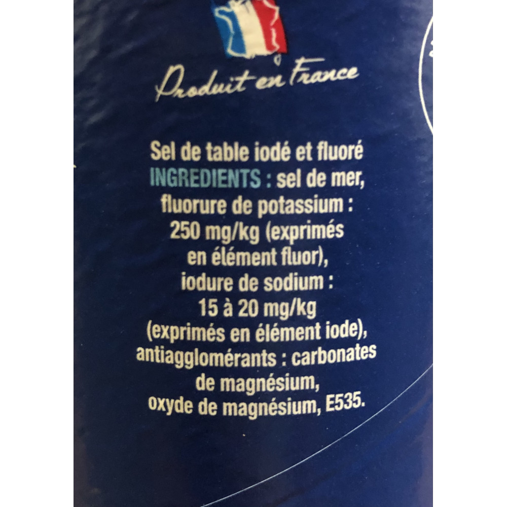 Sel fin iodé et fluoré, La Baleine (750 g)  La Belle Vie : Courses en  Ligne - Livraison à Domicile