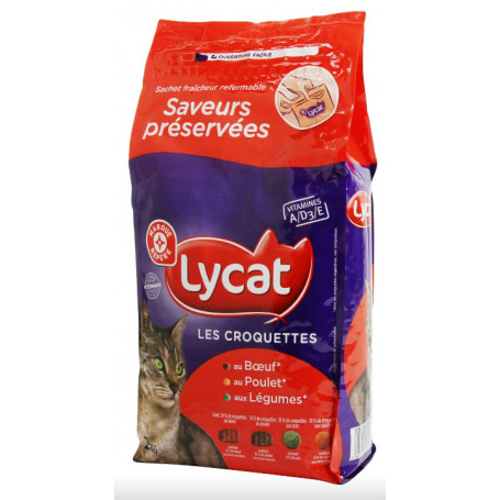 CROQUETTES BOEUF POULET LEGUMES LYCAT 2KG