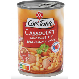 CASSOULET SAUCISSES ET SAUCISSONS FUMES- COTE TABLE - 420G