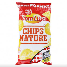 CHIPS CROUSTILLANTES NATURES -POM'LISSE-350GR