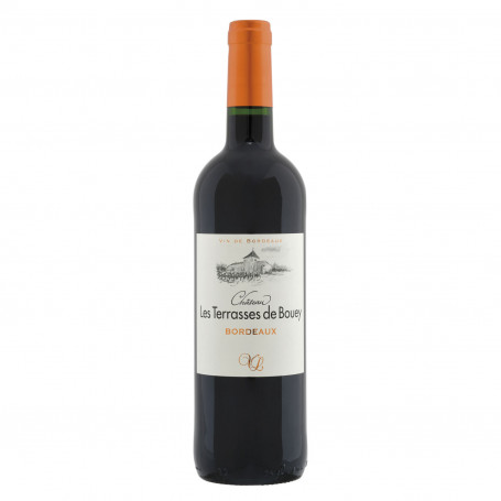 Vin rouge bordeaux château les terrasses de bouey 75cl