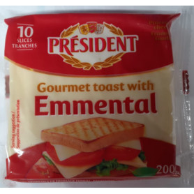 TRANCHES EMENTAL FONDUS SPECIALES TOAST - PRESIDENT- 200G  