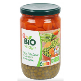 Petits pois carottes BIO VILLAGE 420g