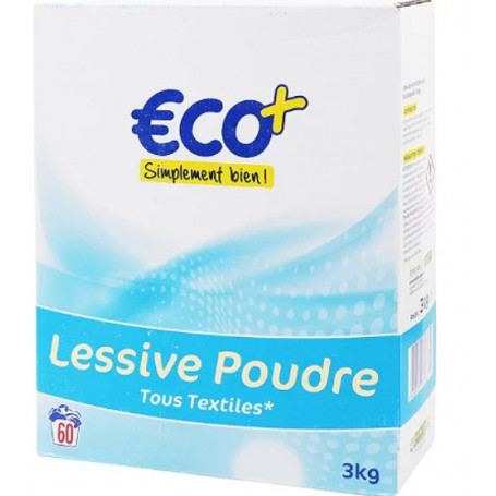 LESSIVE POUDRE 60 LAVAGES ECO+ 3KG