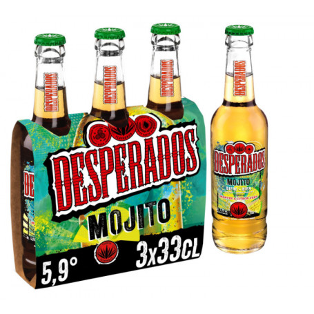 BIÈRE AROMATISÉE TÉQUILA - MOJITO DESPERADOS 3X33CL      