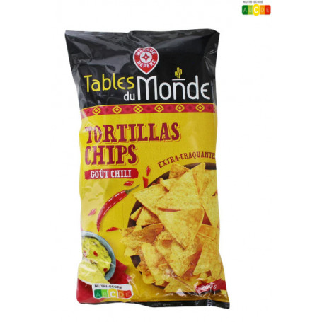 CHIPS TORTILLAS CHILI - 200 G - TABLES DU MONDE