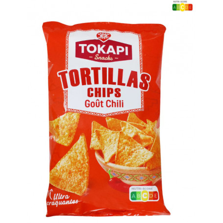 CHIPS TORTILLAS CHIPS GOÛT CHILI - 150 G - TOKAPI