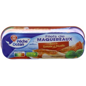 Filets de Maquereaux Tomate-Basilic - PECHE OCEAN - 169g