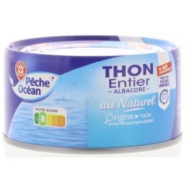 Thon Entier Albacore au Naturel - PECHE OCEAN - 140g