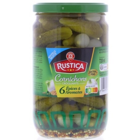 Cornichons 6 Epices et Aromates - RUSTICA - 380g