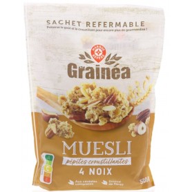 Muesli Pépites Croustillantes 4 Noix - GRAINEA - 500g