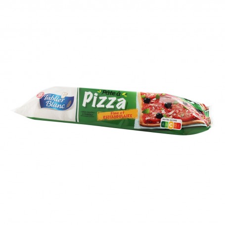 PATE A PIZZA RECTANGLE 385G TABLIER BLANC