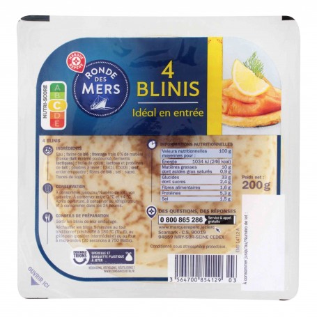 BLINIS X4 200G RONDE DES MERS