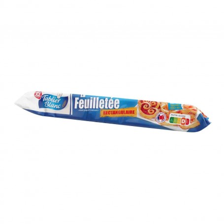 PATE FEUILLETEE RECTANGULAIRE 230G TABLIER BLANC